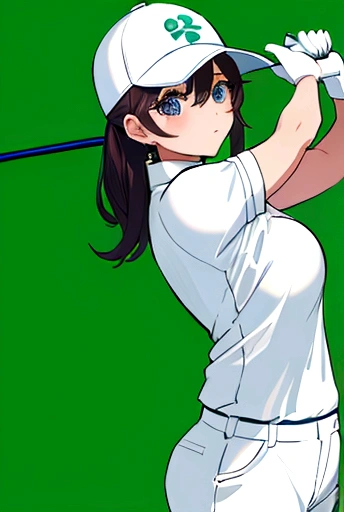 woman　golfer　Golf course　最強のgolfer　