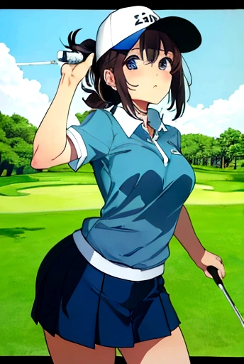 woman　golfer　Golf course　最強のgolfer　