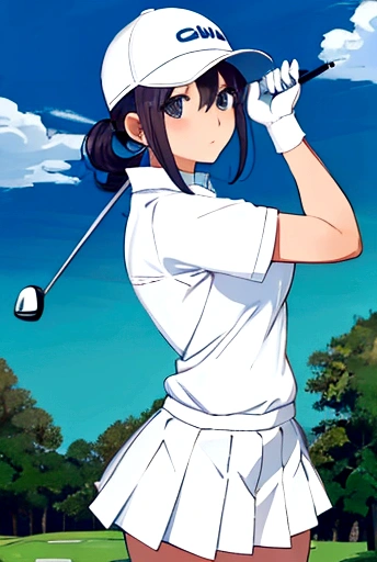 woman　golfer　Golf course　最強のgolfer　