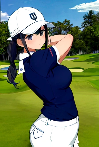 woman　golfer　Golf course　最強のgolfer　