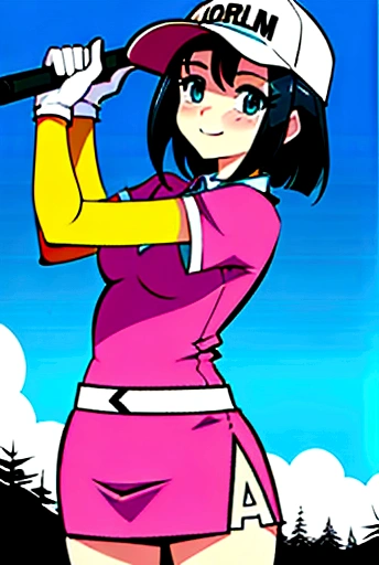 woman　golfer　Golf course　最強のgolfer　