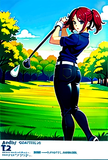 woman　golfer　Golf course　最強のgolfer　