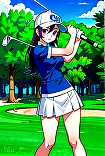 woman　golfer　Golf course　最強のgolfer　