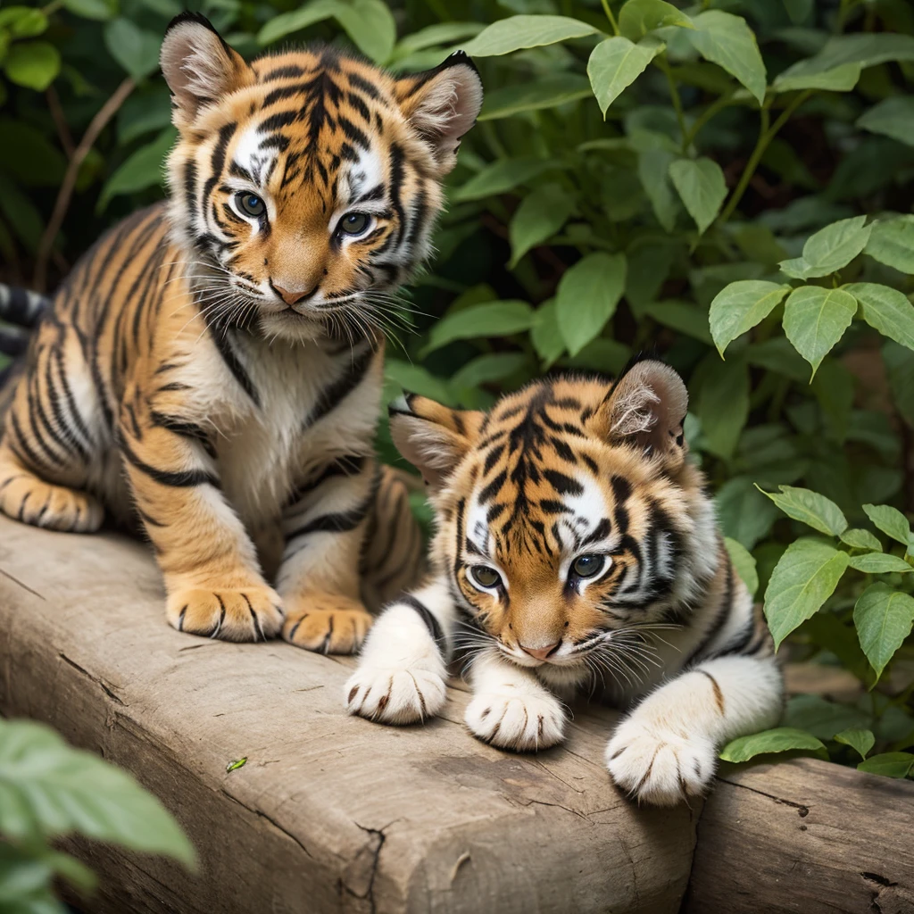 「1 kitten」、「One baby tiger」、Sleep in cuddles、Deep in the jungle、3DCG、4K