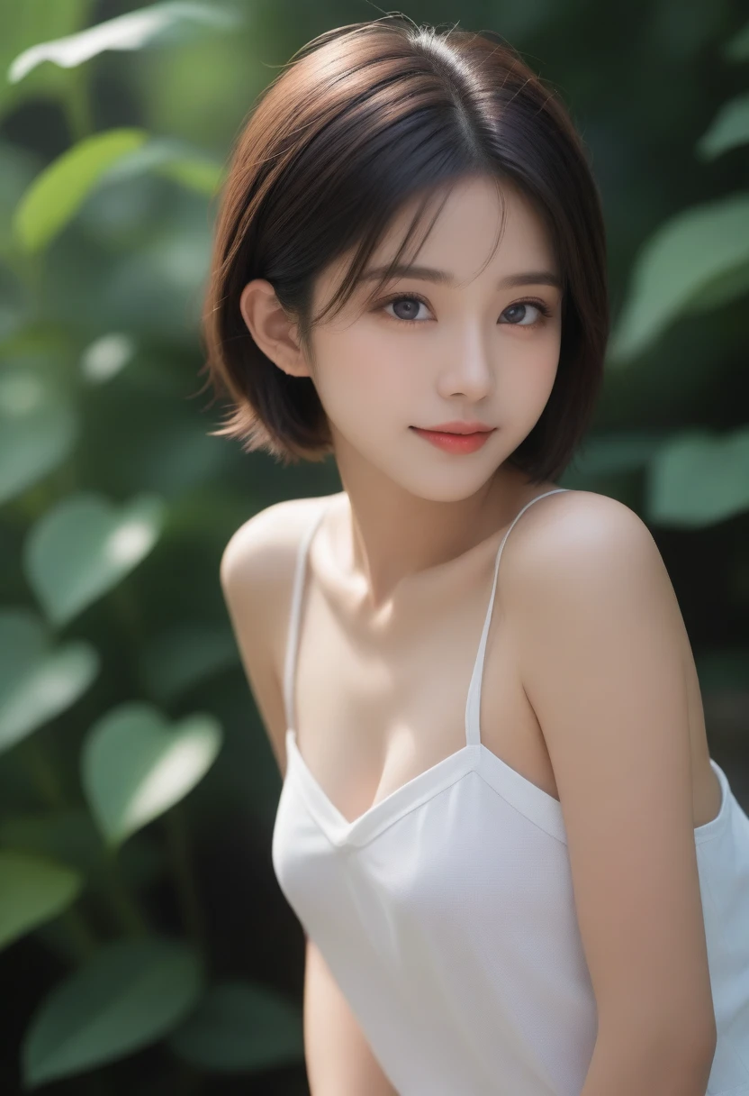 8K, Ultra-high resolution, Highest quality, masterpiece, 三分割法によるphotograph,Surreal, photograph, 1 girl, (16 years old:1.3), pretty girl, Cute face, Beautiful eyes in every detail, 細かくdetailedに,masterpiece,, One Girl:1.2, Japan Female Announcer,whole body,Young Wife,(Competitive swimming suits),Full of cleanliness,A carefree smile,Healing the heart,short hair,Looking at the audience、beauty,Long neck、Laugh a little、Please close your mouth and laugh、(((Ideal body type))),A-cup small breasts :2,、Portraiture:2、Perfect Anatomy、鮮明なdetailed、detailed、Surreal、Light and shadow,Strong light