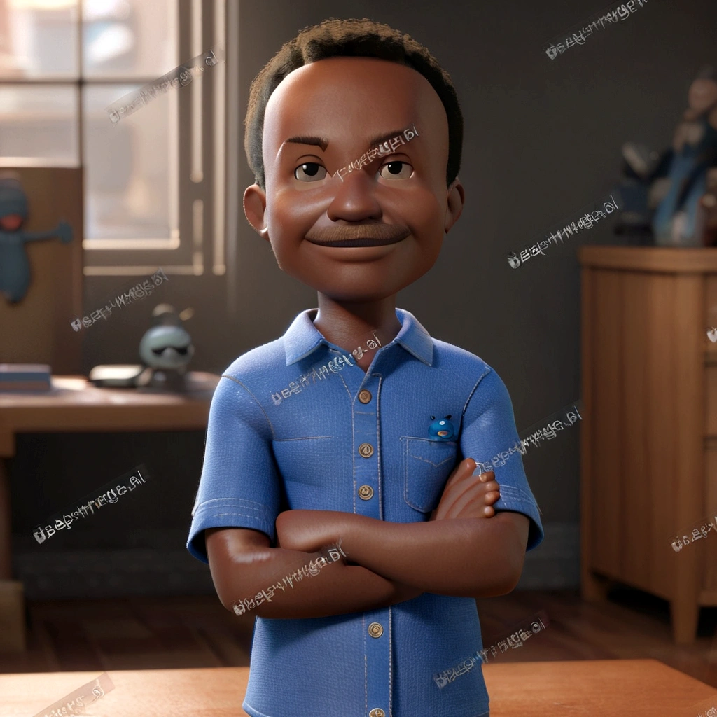 Cartoon character of a black man with sunglasses and a black polo shirt, slickedback hair, and old school tattoo on arm, animation character, stylized character, animation style rendering, 3d stylized, Arnold Maya rendering, Stylized 3D rendering, toon render screenshot, 3d character, 3d character, Stylized 3D rendering, 3D character rendering, cartoon character, Personagem de close up, character posing, (Pixar-style) (master part:1.2) (bokeh) (best qualityer) (skin detailed) (detailed texture) (8K) (Argilla) (cinematic lighting) (sharp focus