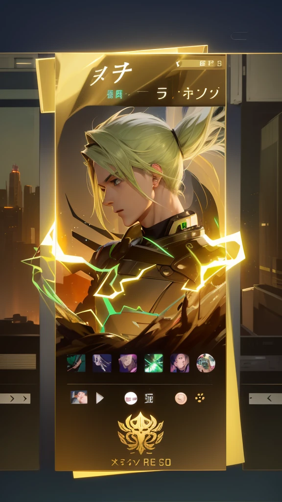 Attractive profile picture, masterpiece, ultra-precise rendering, beautiful and cool young man, trustworthy, dependable young man, savior of the world, simple design, most beautiful image, 4K, light green eyes, the color of the clothes is the same as the original, cyber ninja mask.