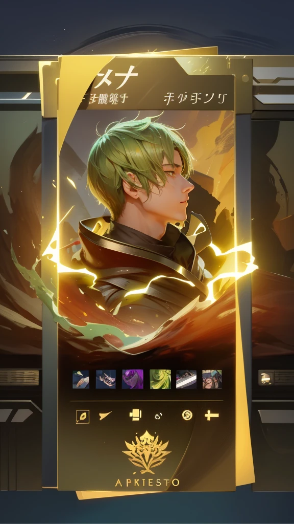 Attractive profile picture, masterpiece, ultra-precise rendering, beautiful and cool young man, trustworthy, dependable young man, savior of the world, simple design, most beautiful image, 4K, light green eyes, the color of the clothes is the same as the original, cyber ninja mask.