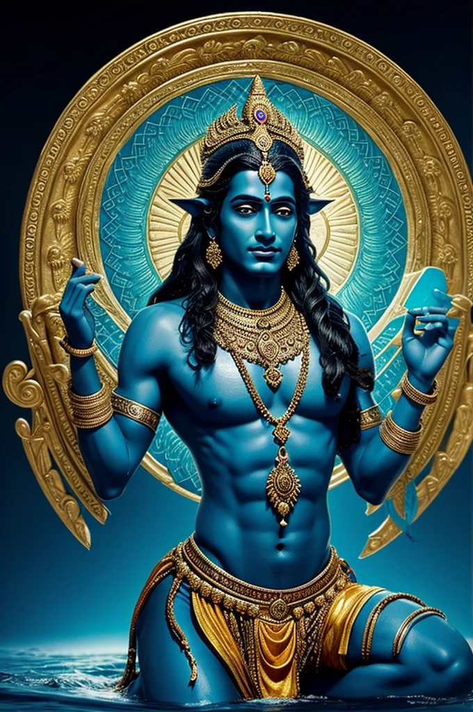 Generate an image of lord vishnu