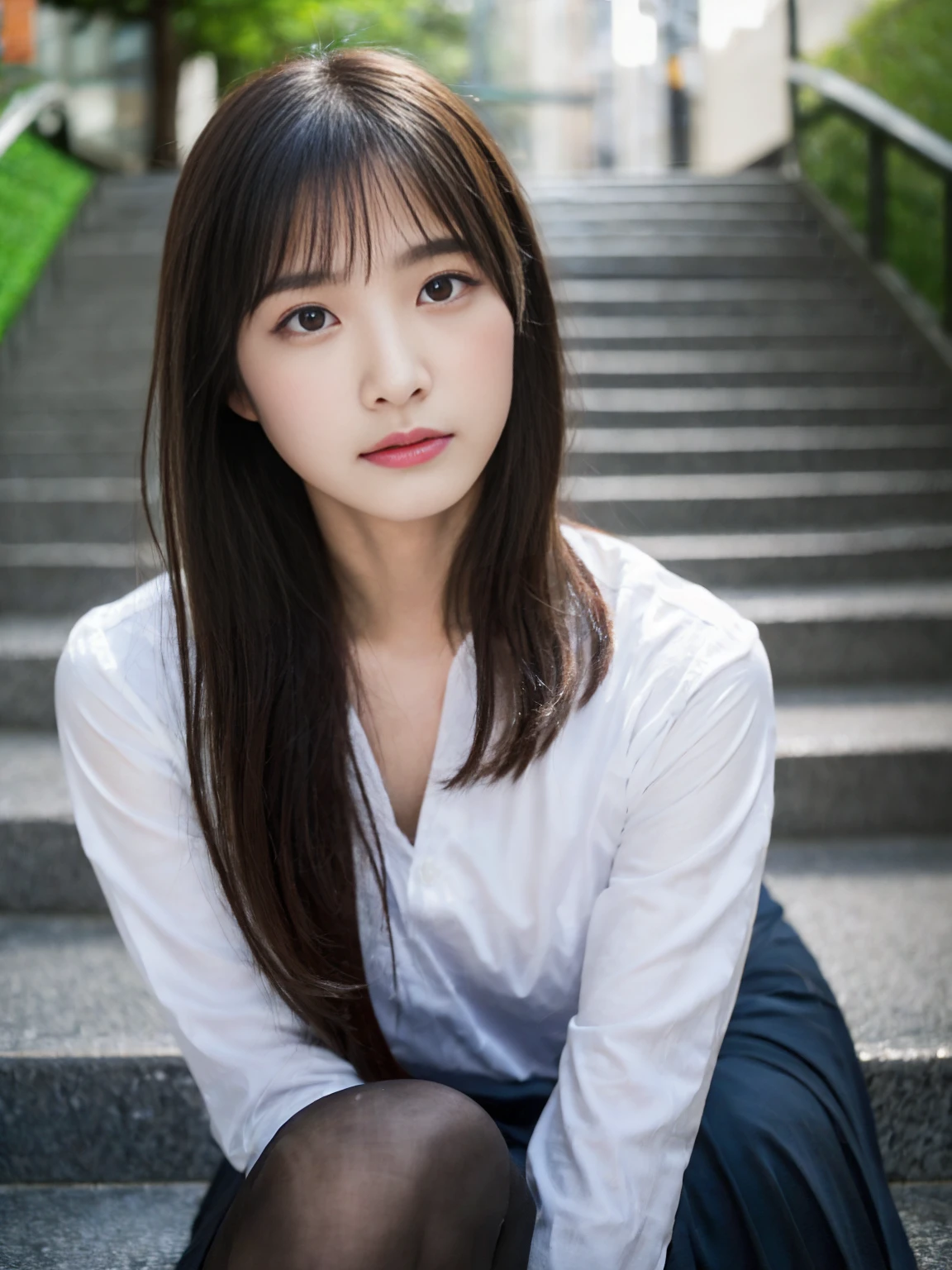 (((32k,High detail,High definition、masterpiece,Attention to detail,Esbian all over,solo))),RAW Photos & Realistic atmosphere,beautiful濃い青い目,Mouth details,Glossy Lips,Fine eyebrows,With soft white skin that shines in every detail、Detailed eyes、Blue Eyes,とてもbeautiful目,Detailed lips、とてもbeautiful顔,Very well-formed face、A vivid face,輝くbeautiful唇, Realistic Young Gravure Idol, とてもbeautiful女子高生, ,適度にbeautiful, 若くてSexyグラビアアイドル, Young Gravure Idol, beautiful, Cute and sexy15 year old ,My whole body is wet,Dripping,Blushing,とってもbeautiful15 year old girl,shortcut,Brown shiny hair,Wet hair,Dripping水,Dripping,Squatting on the stairs with legs apart,(Black Pantyhose,beautiful fece,Looking into the camera:1.4),(Wearing black pantyhose and crossing her legs,The chest of the uniform is open,darkness,Very dark,Dark stairs without street lights,Shine a flashlight on the object,Spotlight:1.7),(Sexy,Slightly thicker,High Vision High Vision Japan High Vision Girl Uniform,Shapely breasts,,Mature Body, I feel anxious and like crying,Watery eyes,Cold Smile,Glare,Glare顔もbeautiful:1.5),(Open your legs randomly,Crawl back:1.7)