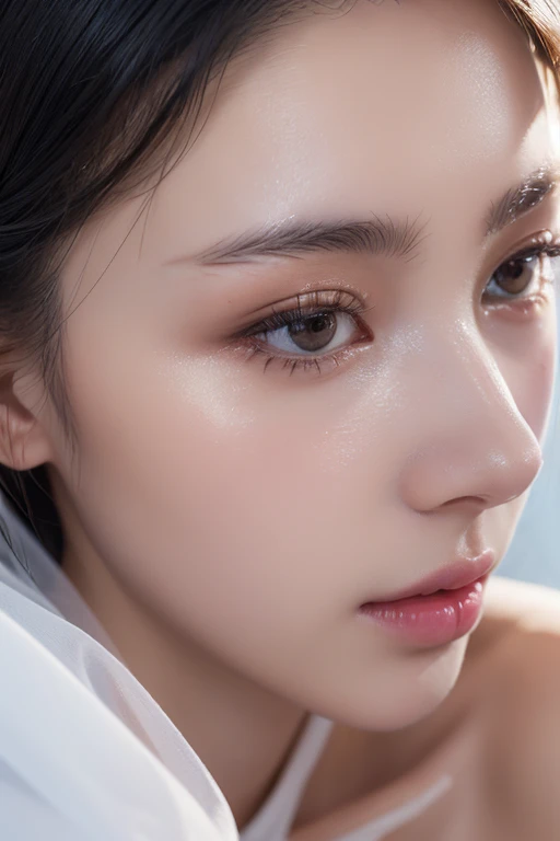 Ray tracing,RAW photogr,The proportions are the same for all races, All faces and pictures must be different,((Close-up portrait of two young people_Woman in transparent clothes masterpiece mastebetion
