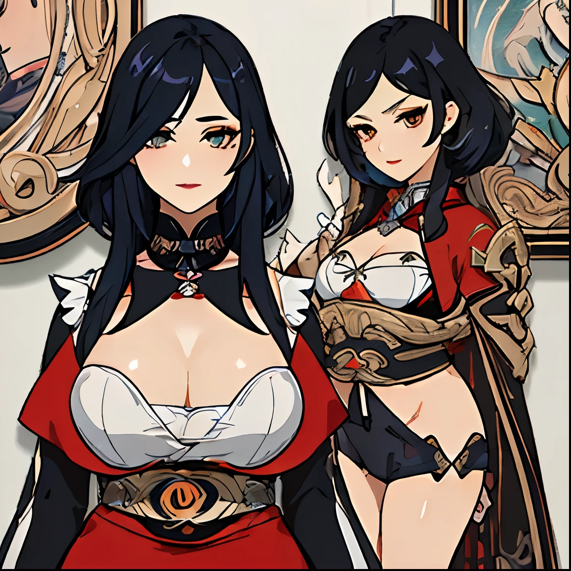 ((work of art)), ((best qualityer)), (ultra detali), the one from home, scenario, illustration, dramatic lighting:1.1), (standing, seducing smile, parted lips:1.2), (1 girl, Woman madura, milf, motherly, narrow waisted, Breasts huge, Broad Hips, sharp eyelashes, lips, ,hair long black, eyes browns, huge ass, vision (impacto Genshin)((work of art)), hdr , work of art, best qualityer:1.4), solo portrait, female, Woman, voluptuous, big fit ass , europeu, brown eyes, , soft hair, Bblack hair, ,long bangs, long Bblack hair