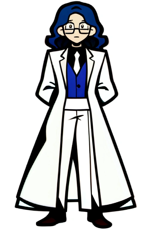Man with blue hair, {alone} ,{{{Looking at viewer}}},{{{You can see the toes}}},Concept Art, White Background, Simple ground,Long Wavy Hair,Waist-length perm hair, {{{Description of the whole body}}} , {{{It is drawn up to the feet}}},Man in suit, Highest quality, masterpiece,Cowboy Shot, Looking_return,I have a smartphone,young,25 talents, Blue Hair,Simple Suit, Long-sleeved lab coat, Beautiful droopy eyes, I have a smartphone,Droopy eyes, smile,young,Wear glasses on your head,transparent_returnground, returnlighting, White Background, High resolution, Very detailed, information,Short,8K,Official Art