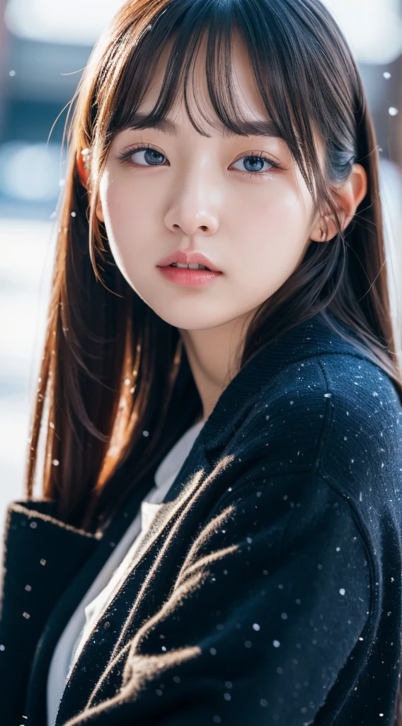 ulzzang-6500-v1.1, (raw photo:1.2), (photorealistic:1.4), beautiful detailed girl, very detailed eyes and face, beautiful detailed eyes, ridiculous, incredibly ridiculous, huge file size, super detailed, high resolution, very detailed, best quality, masterpiece, kemomimi, ((Japanese girls' the Winterswear)), illustration, very detailed, CG, unified, 8k wallpaper, amazing, Fine details, masterpiece, best quality, very detailed CG uniform 8k wallpaper, light on face, cinematic lighting, 1girl, 16 years old, ((dynamic pose)), winter background with snow,