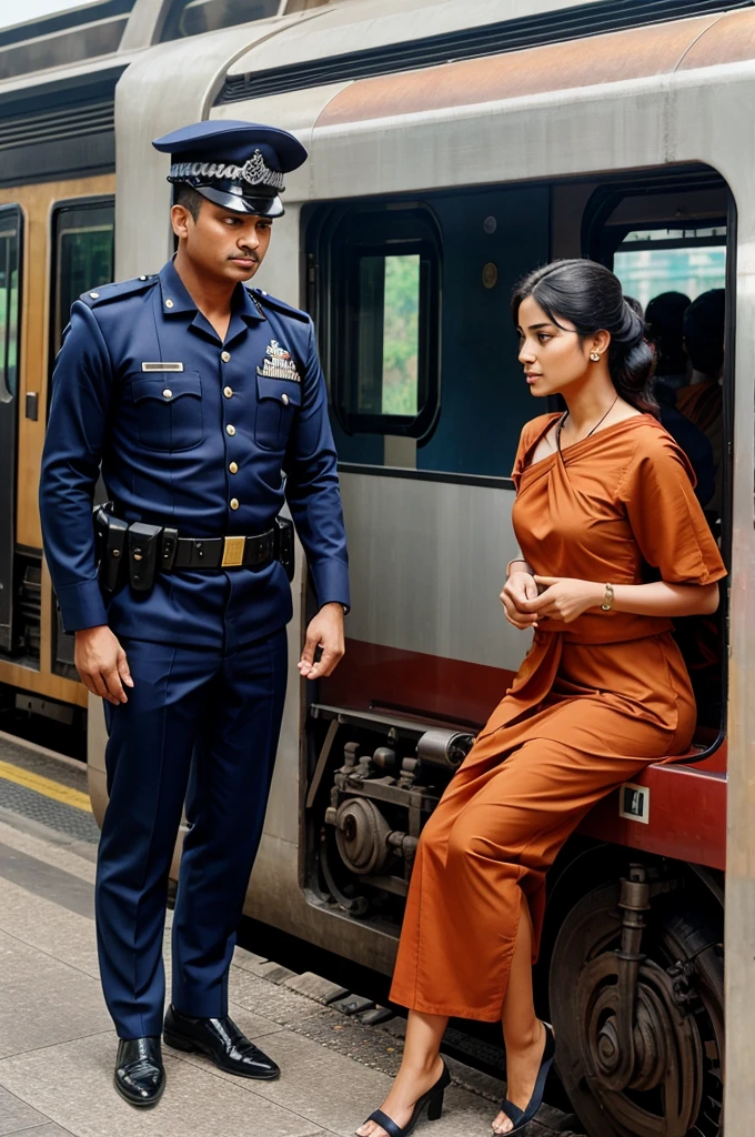 A train extent lord bhudha and police officer