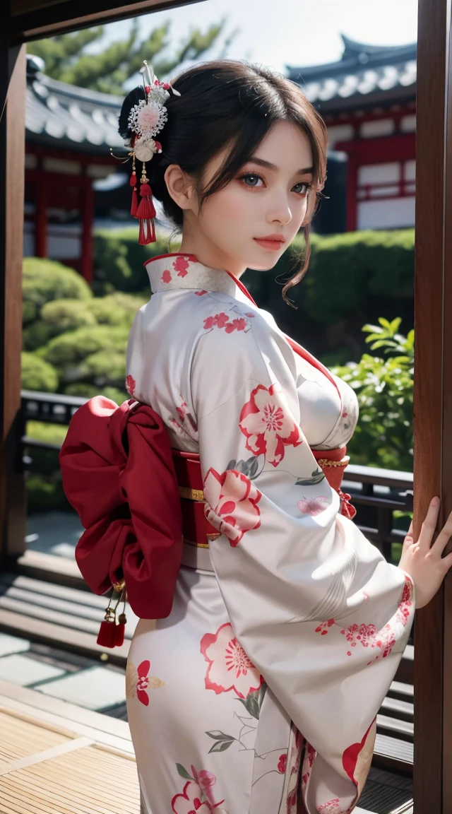 8K, RAW photos, Best quality, Masterpiece: 1.2),(best qualtiy,8K, Yes,32K,masterpiece,hyper HD:1.2) , 20 years old, big cleavage breasts, huge , sexy, arafed asian woman in a kimono dress posing for a picture, in kimono, wearing kimono, classy yukata clothing, japanese kimono, kimono, japanese model, elegant japanese woman, in a kimono, japanese goddess, japanese clothes, wearing a kimono, yukata clothing, traditional japanese, wearing royal kimono, classic kimono, long beautiful flowing kimono, japanese woman