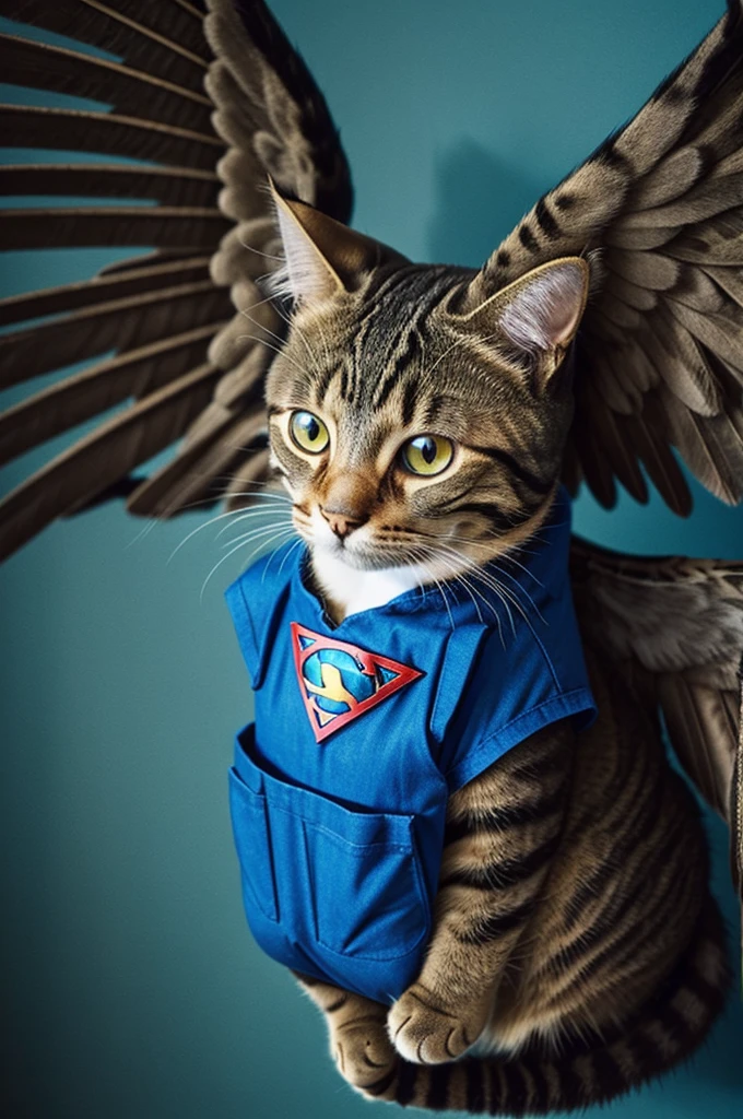 A cat with pockets and wings with great super power
