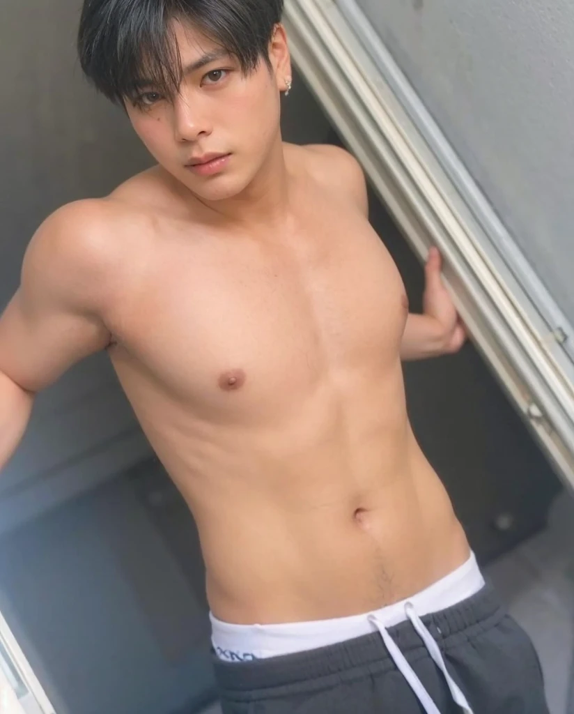 Boy shirtless