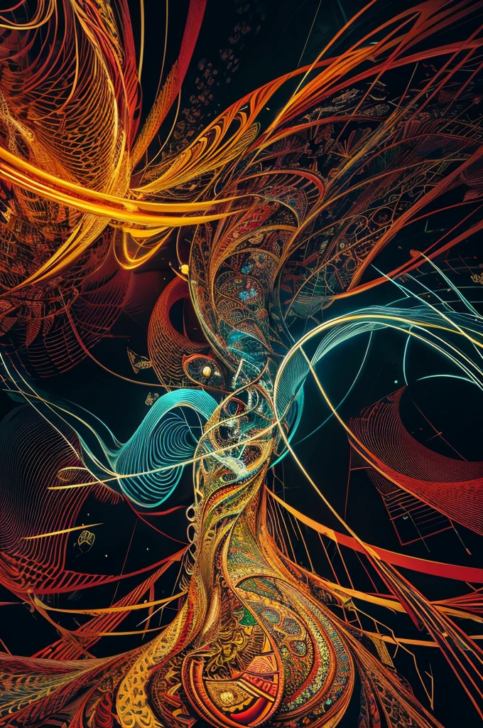 official art, unity 8k wallpaper, ultra detailed, beautiful and aesthetic, masterpiece, best quality, (zentangle, mandala, tangle, entangle), (fractal art:1.3) , 1girl, extremely detailed, dynamic angle, cowboyshot, the most beautiful form of chaos, elegant, a brutalist designed, vivid colours, romanticism, by james jean, roby dwi antono, ross tran, francis bacon, michal mraz, adrian ghenie, petra cortright, gerhard richter, takato yamamoto, ashley wood, atmospheric, ecstasy of musical notes, streaming musical notes visible