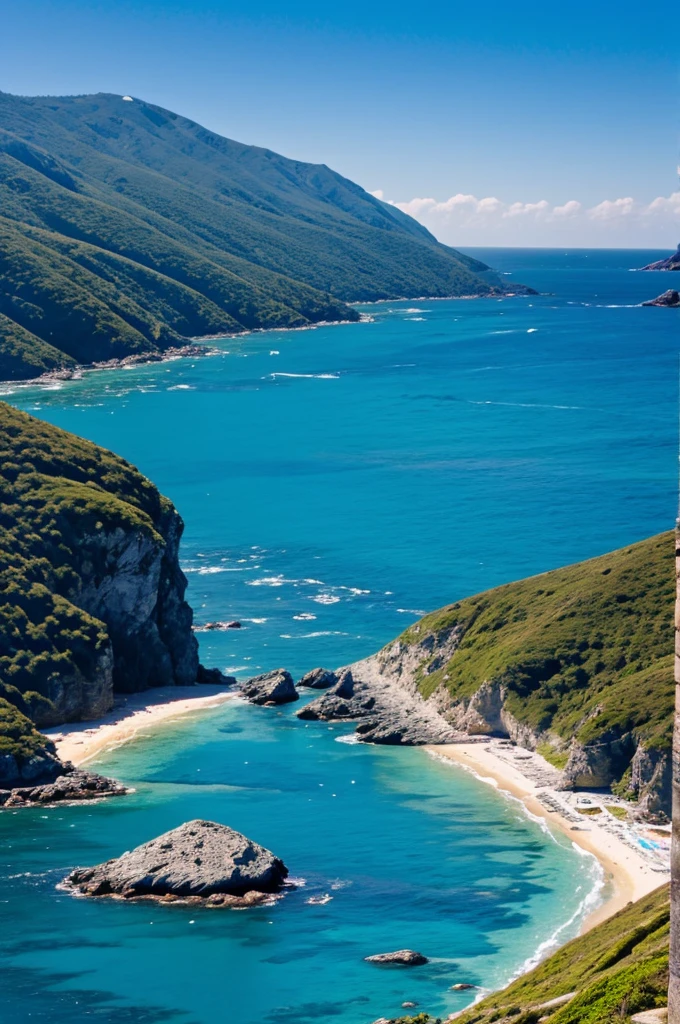 Blue sea, clear sky