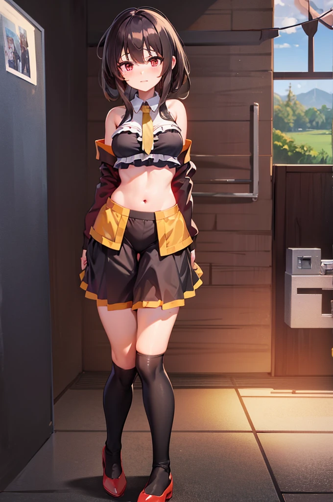 Megumin from Konosuba with black underwear and knee socks