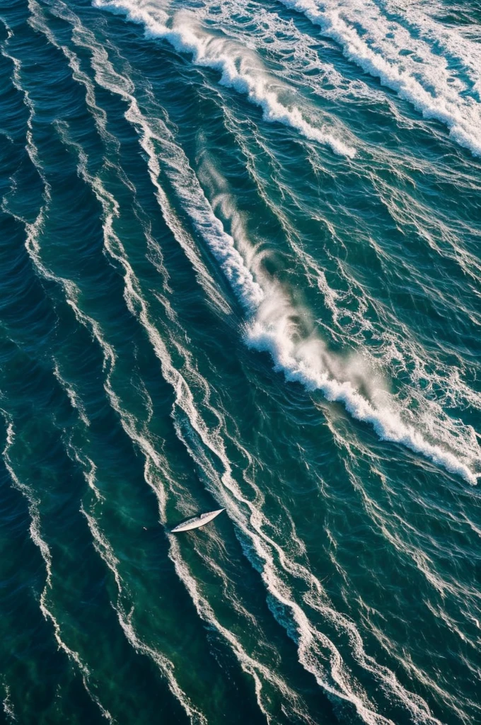 Description: la scéne se passe dans une vague en pleine mer. La tête d'un requin sort de l'eau, la gueule béante et une planche de surf clairement mordue flotte  à la surface au milieu de l'écume. Sur la planche devsurf est ecrit avec une typographie colorée tupique des années 70 " No Feeling". 