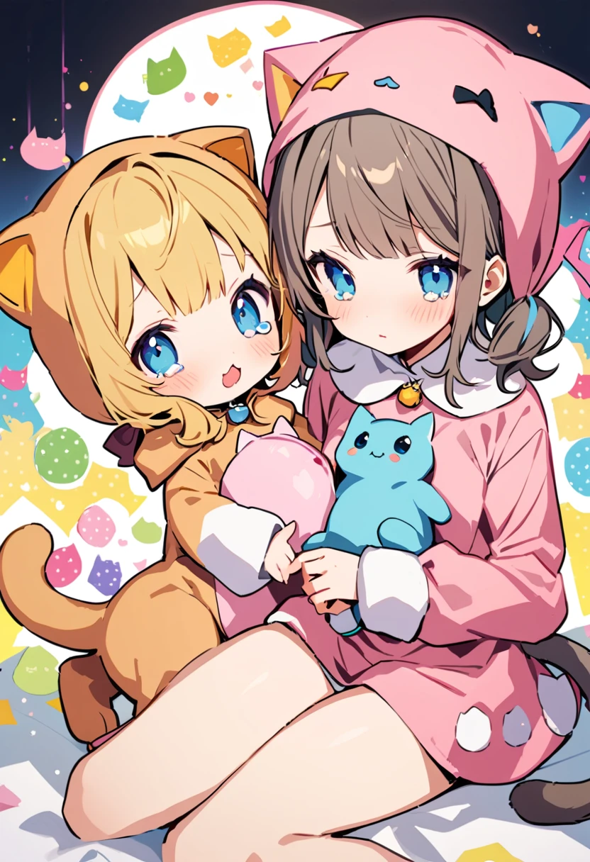 masterpiece, Highest quality, Illustration of the novel, High resolution, 18+ Adult content, Sensual, Intimate, Emotional, Passionate, romantic, sweet, Adorable, Innocent, Pure, Charmな, Charmな, Charm, mysterious, Charmな, Charmな, Immersive, Charmな, dream-like, Surreal, Imaginative, Whimsical, Artistic, Avant-garde, timeless, elegant, Sophisticated, chic, Sophisticated, personality, original, Charmな, ((chibi,Cute Lori:1.3)),nsfw, ((Cat costume:1.3)),((Beautiful Tears))、