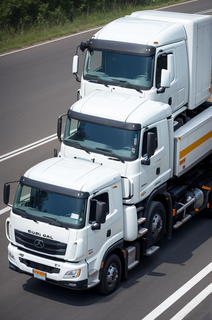 Fuel tank truck together with body truck 
