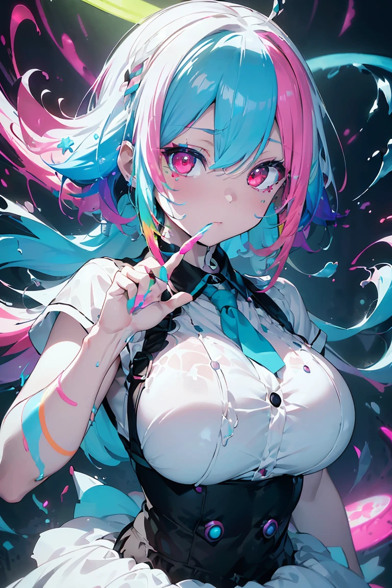 Playboy bunny with rainbow hair 