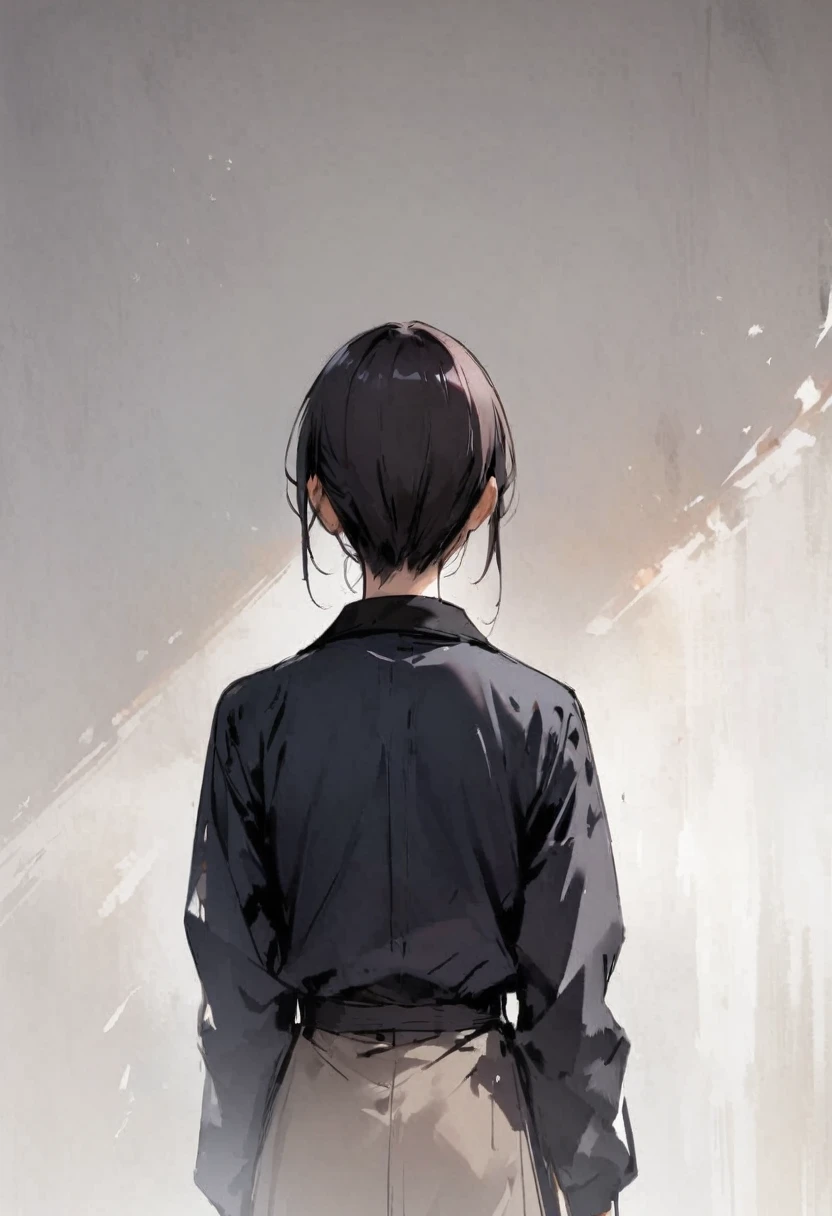I can see your back、turn around、There's a lot of mud on my feet、With sea mud、shoot from below、Black T-shirt、Black Swimsuit、The buttocks are digging in、Thighs、Girl、Girl、Short、Younger、Lower school year、Baby Face、Both eyes open、flat chest、Dynamic Angle、Beach、Seaside、There's a little bit of mud on my face、smile、sunlight