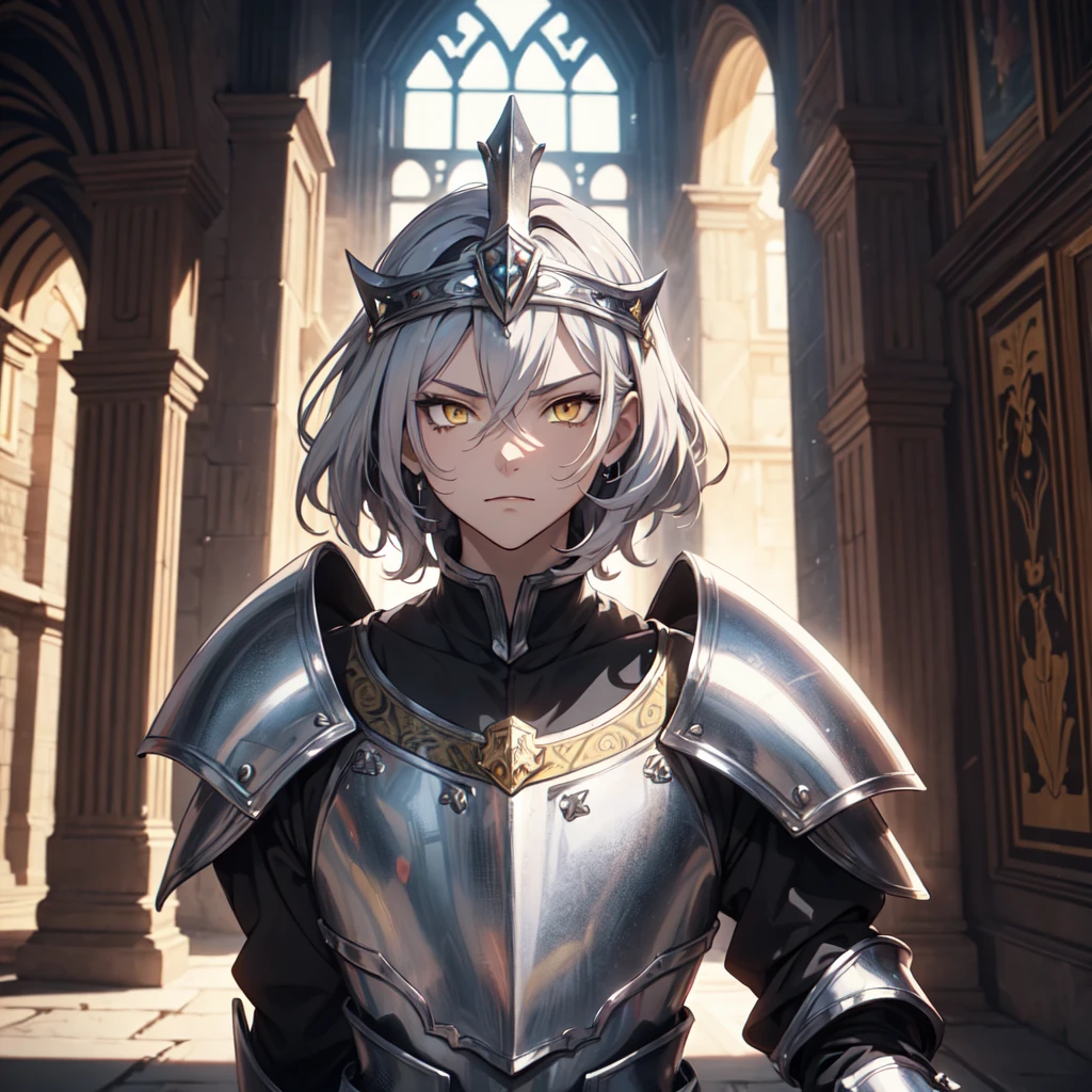 128K Ultra High Definition,
128K Ultra High Quality,
128K Ultra High Resolution,
Best Definition,
Best Quality,
Best Resolution,
Perfectly Detailed,
Perfectly Designed,
Extremely Detailed,
Extremely Designed,
Hyper Detailed,
Hyper Definition,
Hyper Quality,
Hyper Resolution,
Masterpiece,
(((Anime))),
Body Shot,
(((Boy))),
Handsome,
Muscular Body,
(((Black Mid Hair))),
(((Yellow Eyes))),
(((Silver Warlord Armor))),
(((Inside Of Medieval Royal Palace Background Scenery))),