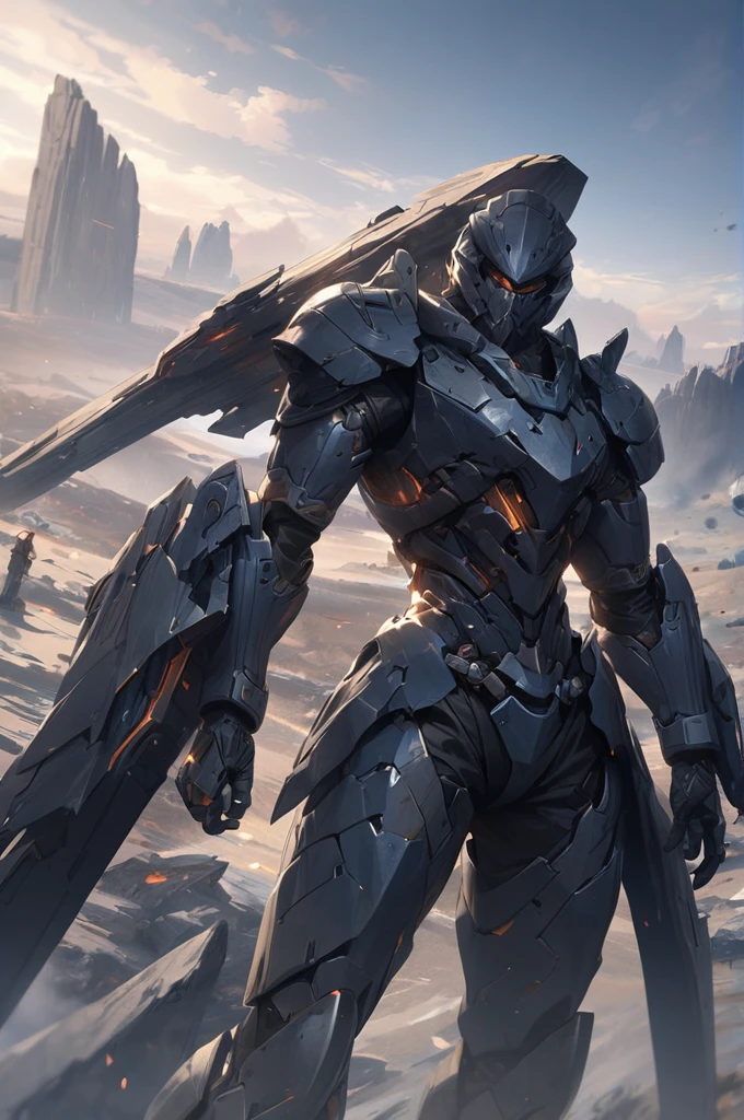 ((Best quality)), ((masterpiece)), (detailed), Monolith fighter