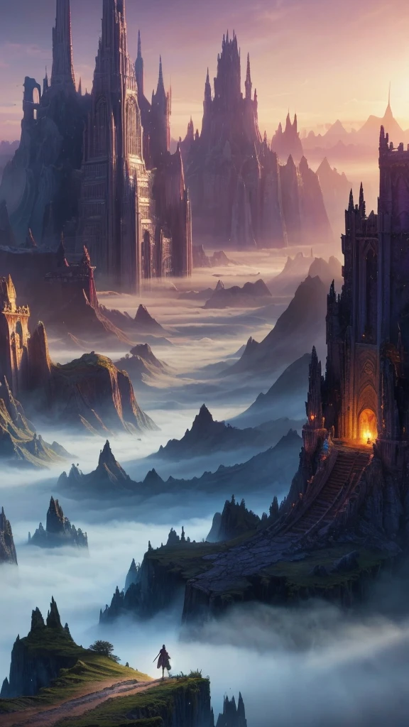 there is a picture of a Fantasy Landscape with a bridge, Fantasy Planet, epic dreamlike Fantasy Landscape, Fantasy-inspired matte painting, Fantasy sci-fi city, impressive Fantasy Landscape, Sci-Fi Fantasy Wallpapers, Fantasy Landscape, Fantasy Sci-Fi, Future Utopian Fantasy, Fantasy Landscape, Beautifully detailed fantasy, epic Fantasy Landscape, Fantasy City, Fantasy City background