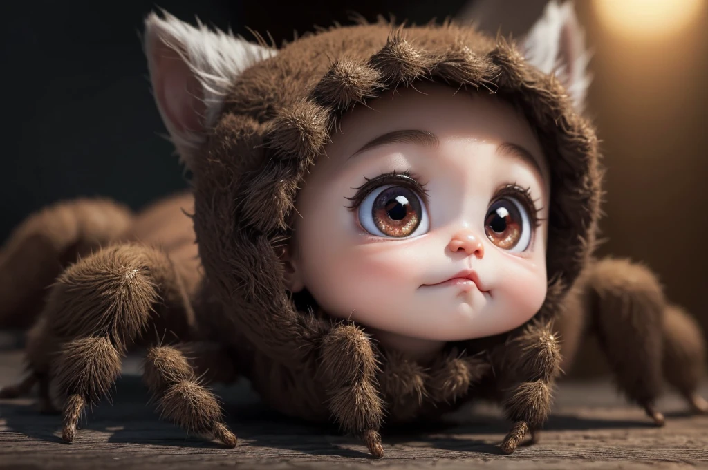 ((best quality)), ((masterpiece)), (detailed),cute kawaii baby spider, big eyes
