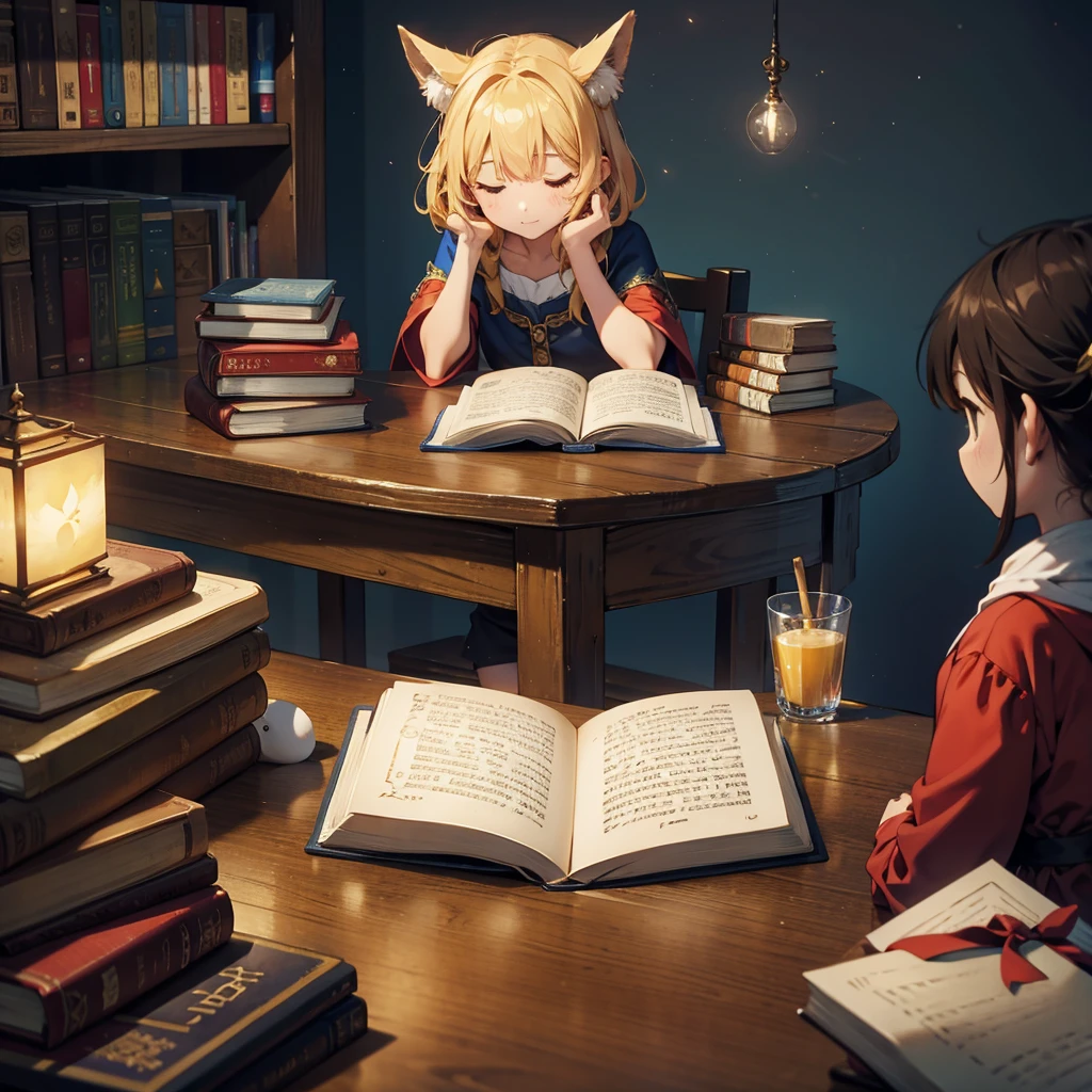 tale book in the table