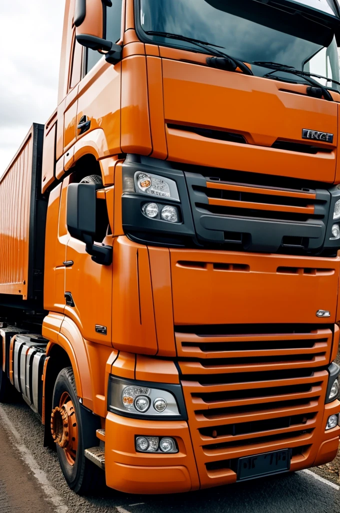 Orange lorry make up