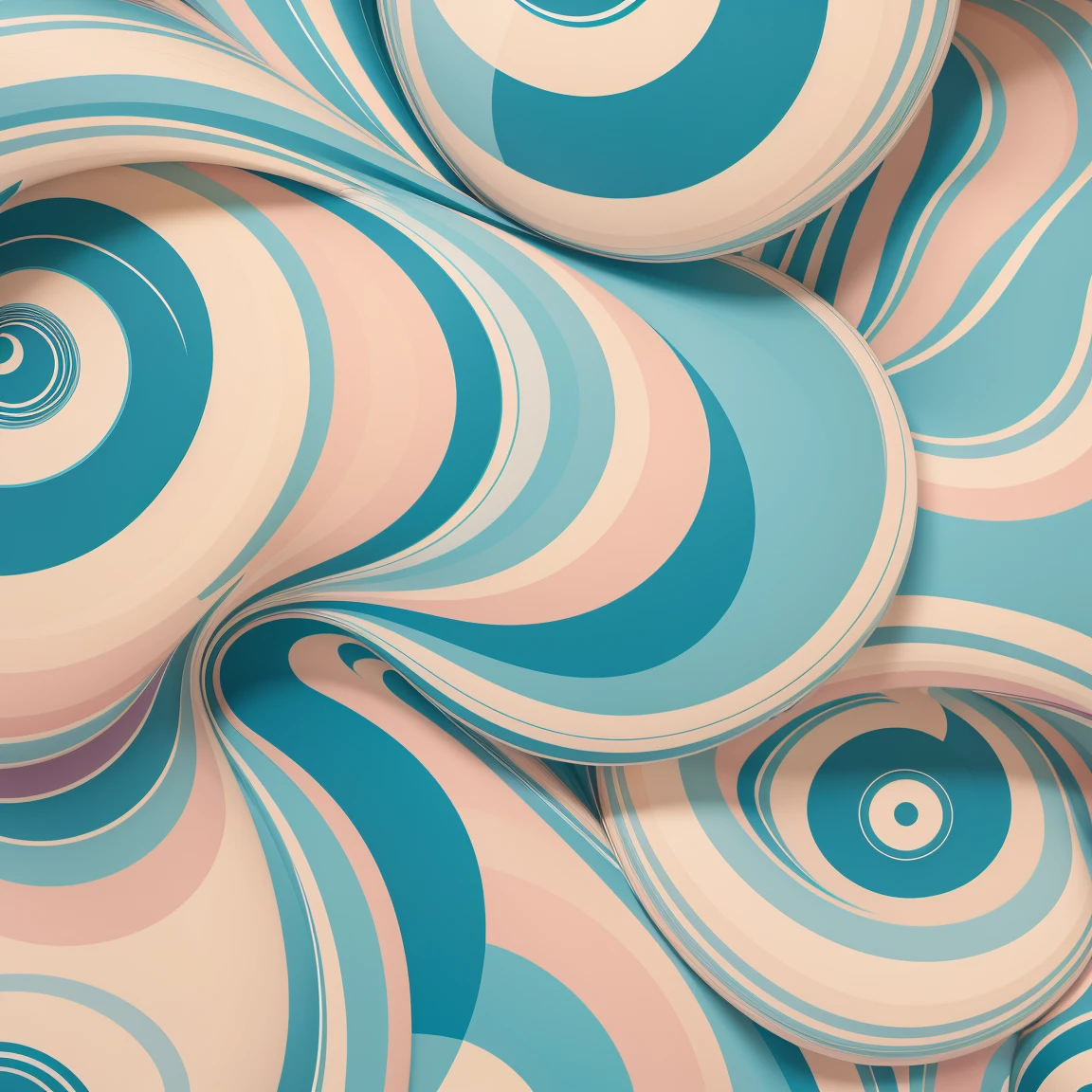abstract flowing patterns, pastel neutral cool colors, poster (posterCubes style:1), repeating pattern 
