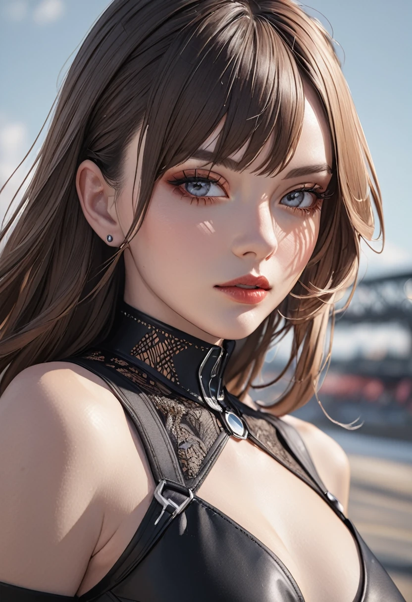 close-up of a stunning fashion model, ultra-realistic, portrait, shot on a Sony A7III, high quality --ar 35:64 --stylize 250