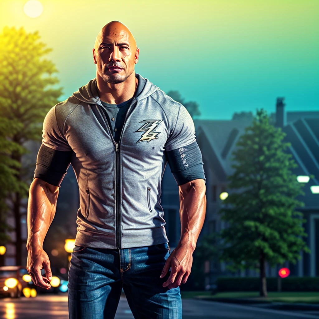 Dwayne Johnson photo of th3r0ck a strong man with muscular arms and a chiseled physique, naturalistic background, vibrant colors, professional lighting, photorealistic rendering, high-resolution image, detailed facial features, intense gaze. symmetrical meticulously intricate ultra_high-details luminescence volumetric lightning contrast ultra_high-resolution ultra professional Photorealistic ultra_high_quality ultra_sharp-focus accurate max perfection reflex extreme improved Octane-rendered opengl-shaders glsl-shader XT3 DSLR UnrealEngine5 romm rgb pbr vivid sundrop color-coded shading volumetric Lightning contrast vivid backlight cinematic moonlight, Saturate, reflection, --v 6 --s 1000 --c 20 --q 5