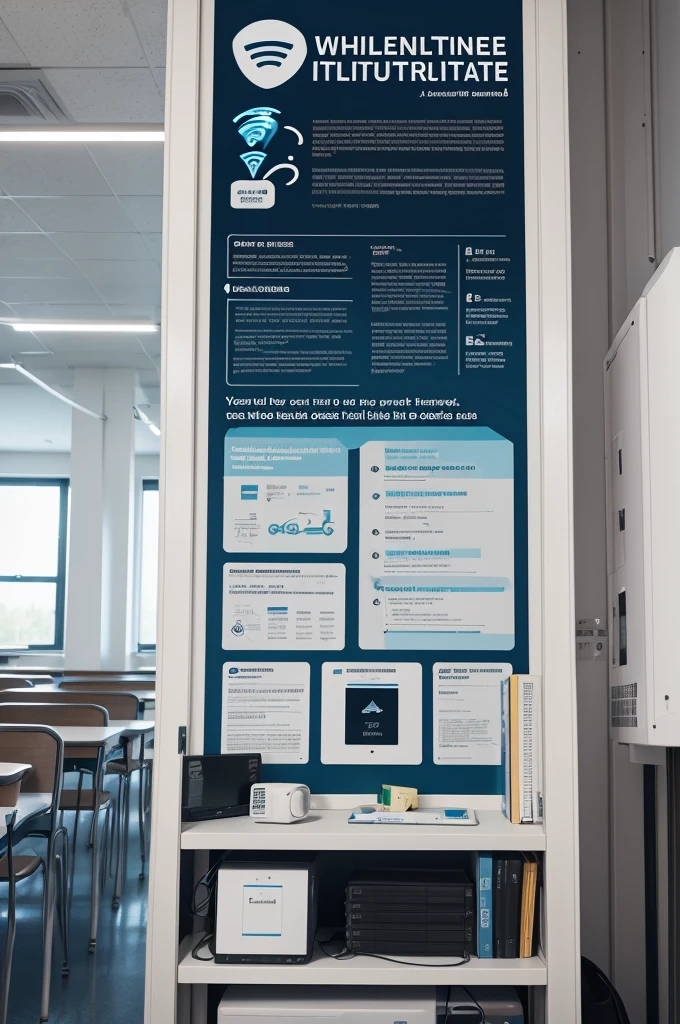 Create a poster that talks about wifi and infrastructure at school