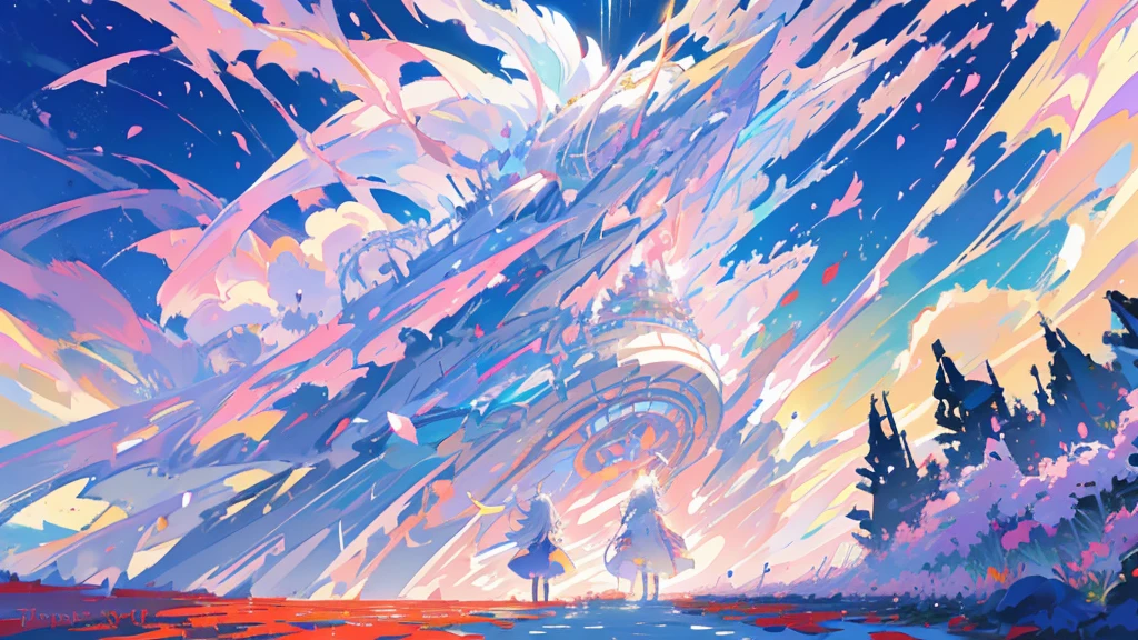 Anime girl with long silver hair standing among flowers and water, Anime Goddess, Gray Haired deity, artstation pixivでトレンド, Cute anime waifu in a nice dress, ((Beautiful Fantasy Empress)), Beautiful anime artwork, ”Beautiful Anime Women, Portrait of a girl in the Knights of the Zodiac, Masterpiece Goddess of Sorrow, Beautiful anime art, Beautiful Anime Women, Silvery long hair,lovely Pink Eyes,Anime Goddess,Silk and white long dress,Happy smile,Elegant woman,Clear blue sky background,In the middle of a colorful flower field,Flower Crown,Colorful and shiny , Detailed digital anime art,Gray Haired deity,8K High Quality Detailed art,Fantasy art,Beautiful fantasy anime artwork,Beautiful fantasy illustration,Fantasy art style,Beautiful and elegant goddess, 2.5 d CGIアニメファンタジーアニメアートワーク,Flower Goddess,Beautiful flower field,Gray Hair,Beautiful face in every detail,Pink Eyes, (8K High Quality Detail)