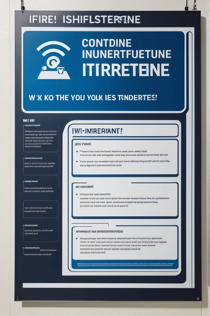 Create a poster that talks about Wi-Fi and infrastructure at school to print