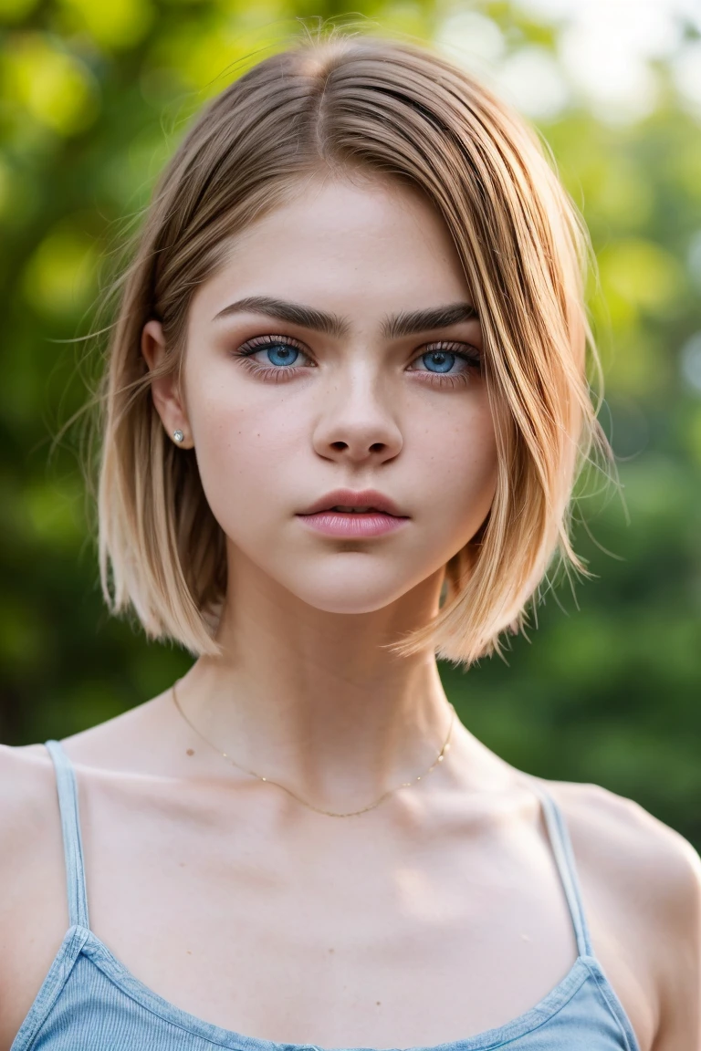 ((AlexiaThompson01R cara)). beautiful. perfect, by rubio, short hair, Straight hair, Blue eyes. closed look. vibrant blue eyes, tied hair. hair falling over one eye, Emo Bangs. perfect skin, White skin. fine nose, thin chin. physical aptitude.