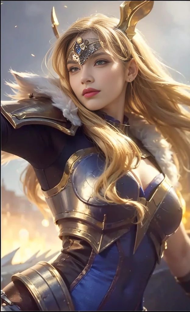 8k, best quality, highres, realistic, real person, A heroic character with silky blue bobbed hair, holding a legendary sword. The hero is narcissistic and smirking, with a mole on their cheek, embodying a unique blend of charm and confidence. The hero's attire is a combination of classic hero garb and stylish modern elements. The sword is intricately designed, shining with magical energy. The background reflects a grand adventure, with a sense of epic fantasy and heroism.