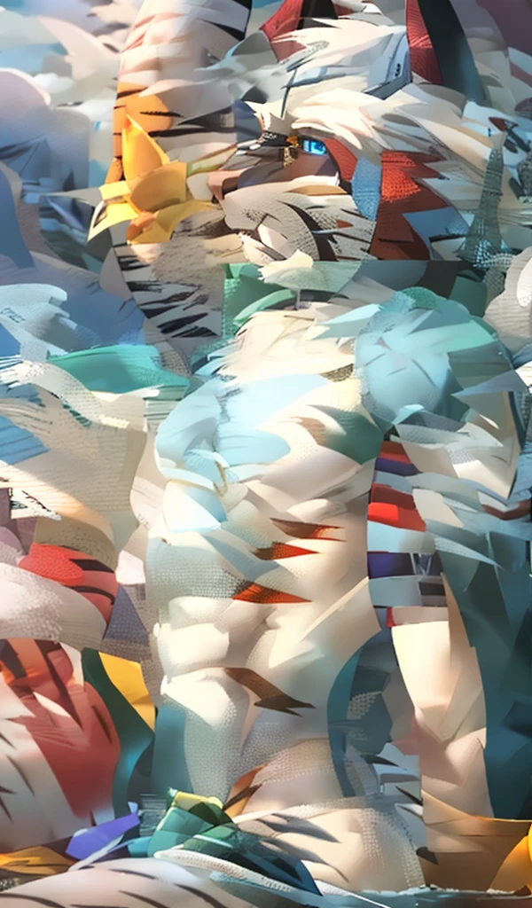 (extremely detailed CG unity 8K wall paper:1.1),(incredibly_absurdres:1.1),(Hyperdetailed:1.1),tiger boy,male,16 years old,cute face,handsome,blue eyes,detailed_face,detailed_eyes,white body,orange fur,young,abs,(slim:1.1),cute_face,blue underwear,topless,sun shine,blue sky,looking at viewer,smooth fur,solo,detailed_tail,(Lean:1.1),(erection:0.8),(cute:1.1),stand in the water,trees,muscular,