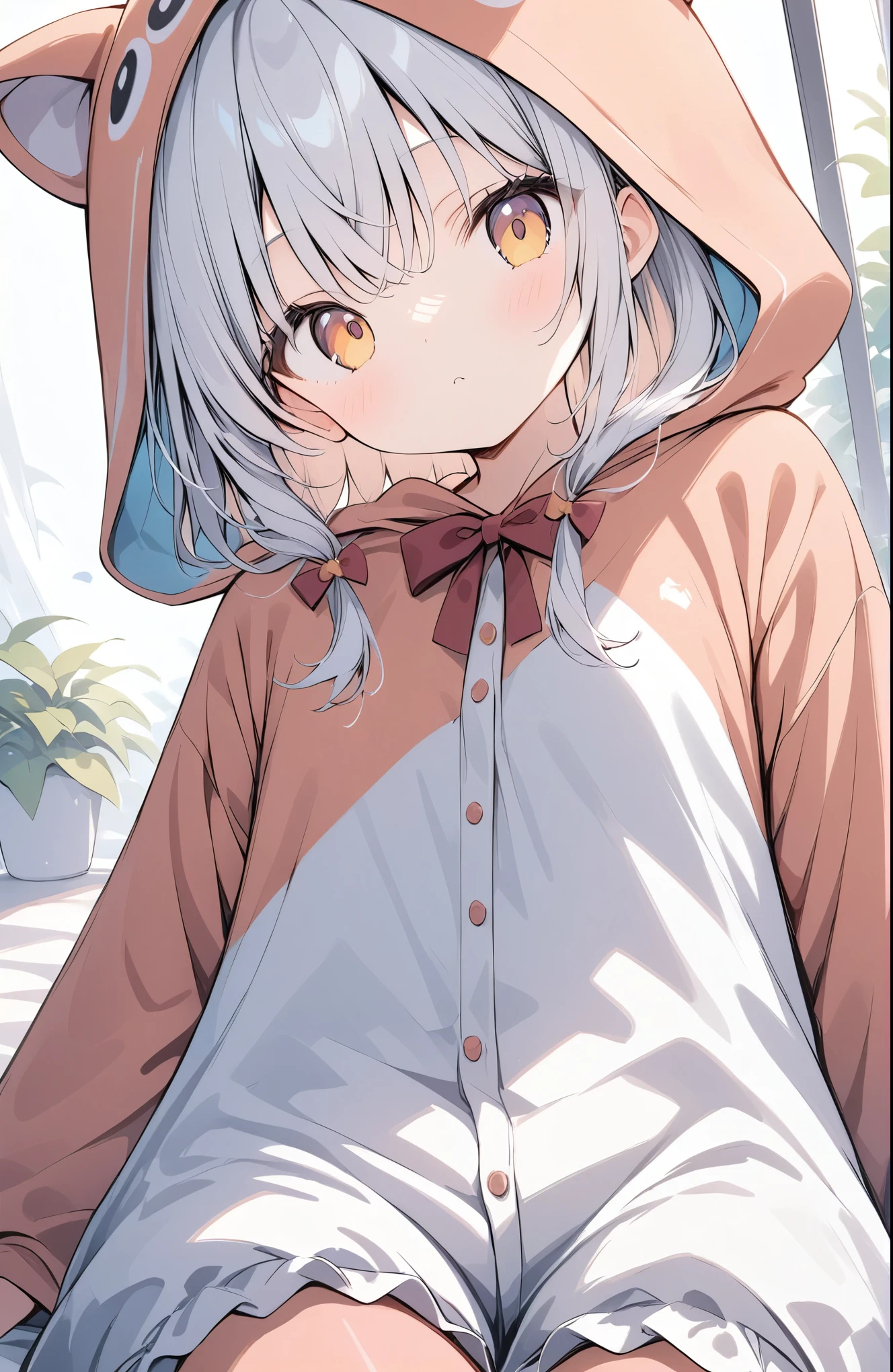 超High resolution, Attention to detail, high quality, High resolution, 最high quality, 4K, 8K, Awards、(Kigurumi Pajamas)、(あくび),cute