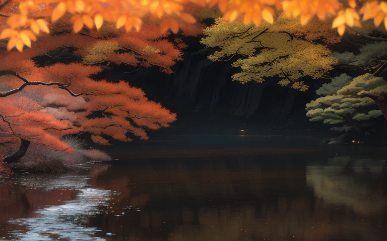HD Japanese landscape digital art style
