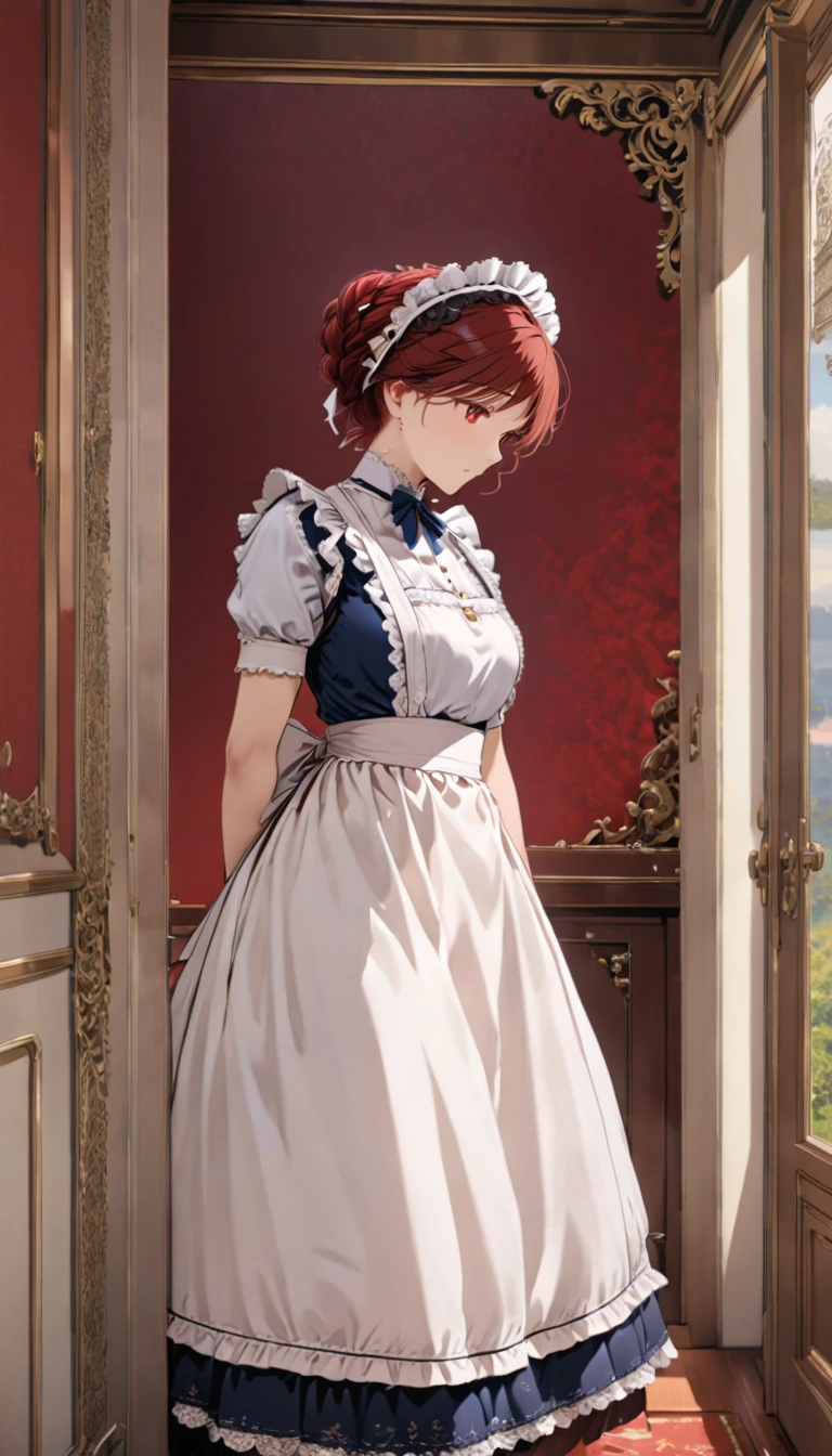2Women\(Victorian Maid,Black long dress,whole body\), break ,background\(internal,Victorian Room,wonderful\), break ,quality\(8K,非常に精細なCGユニットのwallpaper, masterpiece,High resolution,top-quality,top-quality real texture skin,Surreal,Increase the resolution,RAW Photos,最高quality,Very detailed,wallpaper,Cinema Lighting,Ray-tracing,Golden Ratio\),(landscape)
