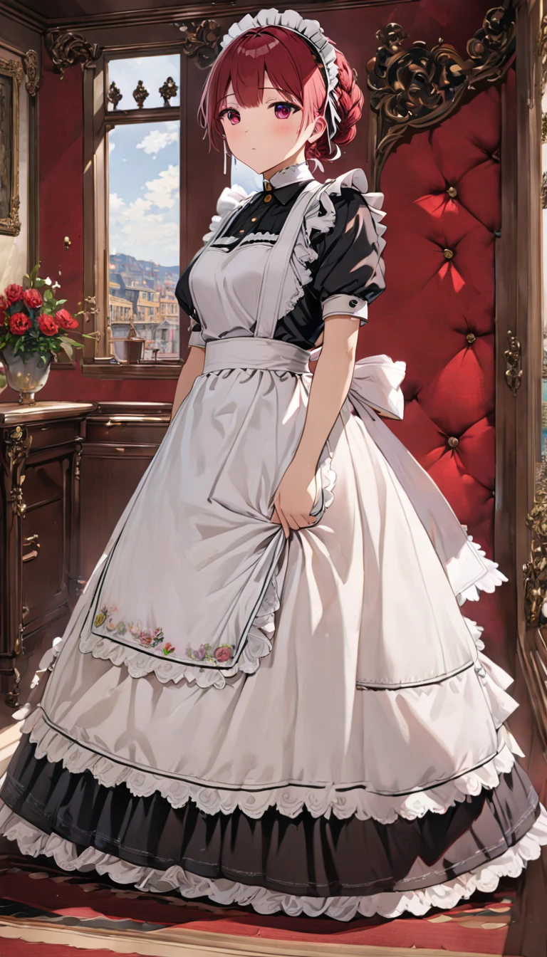 2Women\(Victorian Maid,Black long dress,whole body\), break ,background\(internal,Victorian Room,wonderful\), break ,quality\(8K,非常に精細なCGユニットのwallpaper, masterpiece,High resolution,top-quality,top-quality real texture skin,Surreal,Increase the resolution,RAW Photos,最高quality,Very detailed,wallpaper,Cinema Lighting,Ray-tracing,Golden Ratio\),(landscape)