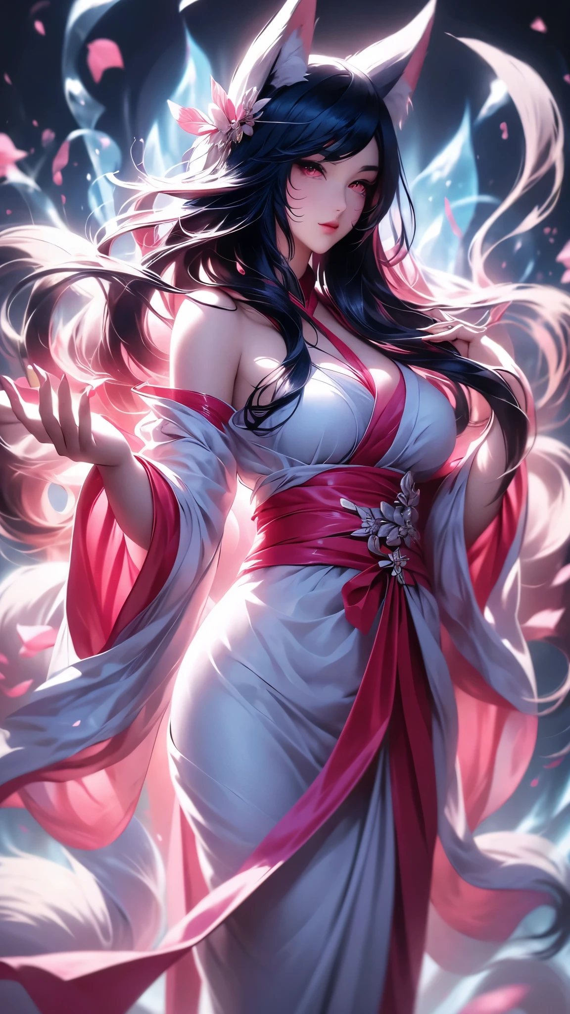 Sure! Here's the prompt in English:
"A beautiful Japanese goddess wearing a kimono, with long black hair. Wallpaper size."
Let me know if you need any adjustments!